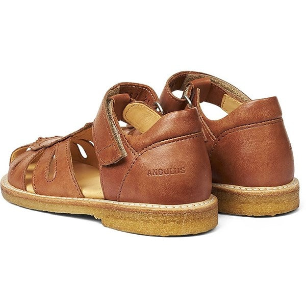 Angulus Sandal M. Velcrolukning Tan