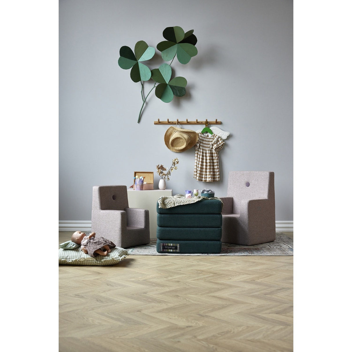 by KlipKlap Stol Soft Rose With Rose KK Kids Stol