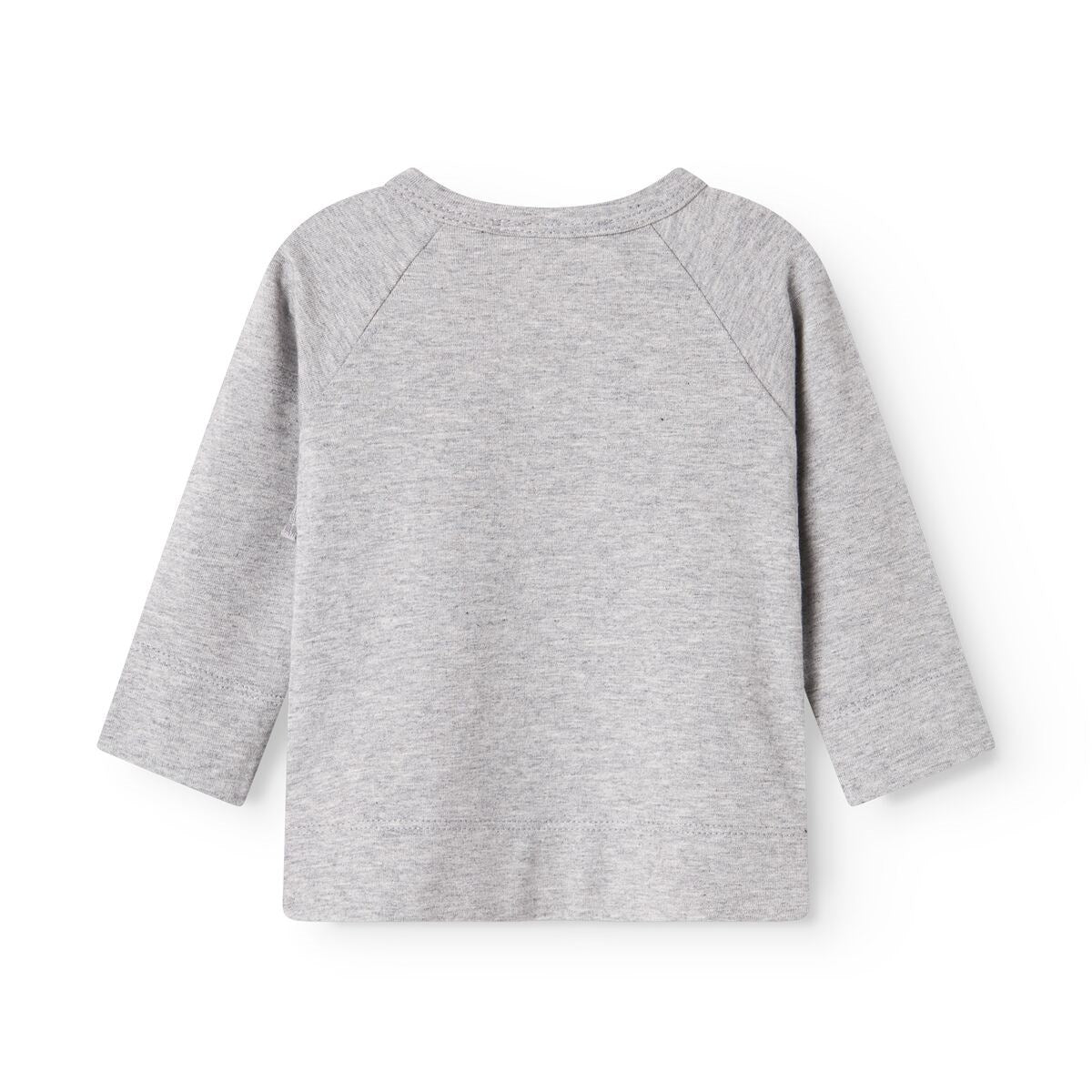 MarMar Modal New Born Light Grey Melange Tut Slå-Om LS Bluse