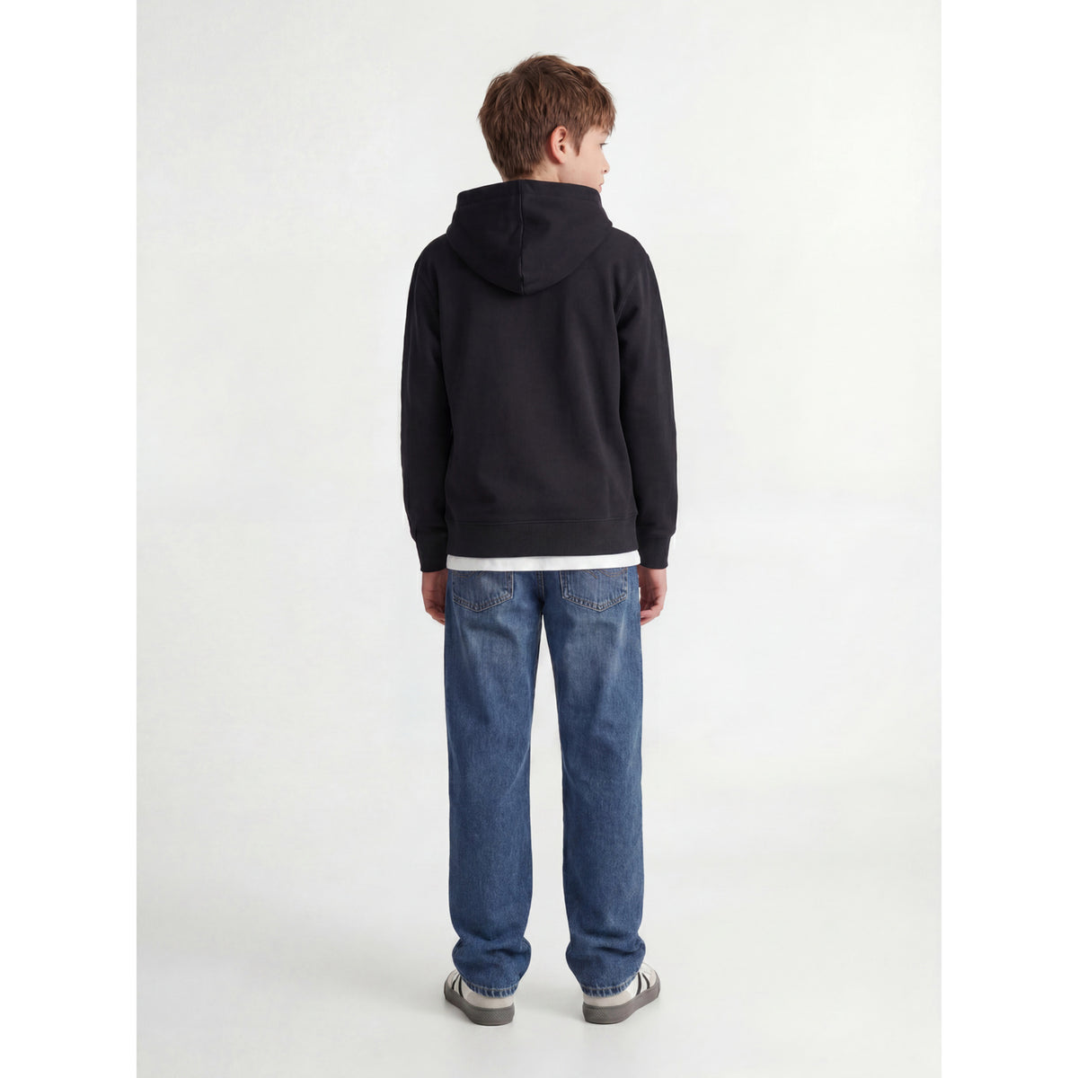 Jack & Jones Black Loose Jjestar Jj Sweat Hætte Noos Jnr