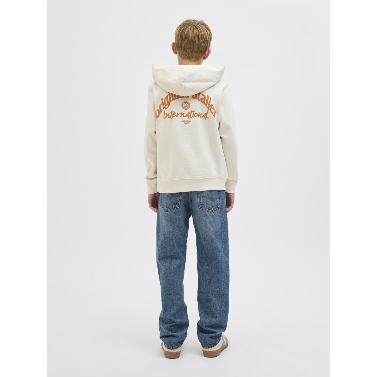 Jack & Jones Antique White Jwhparos Type Sweat Hætte Back Jnr