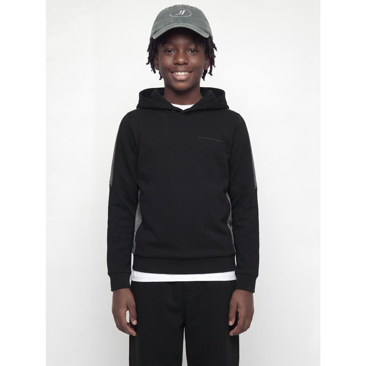 Jack & Jones Black Jcofusion Bolt Contrast Panel Swh Jnr