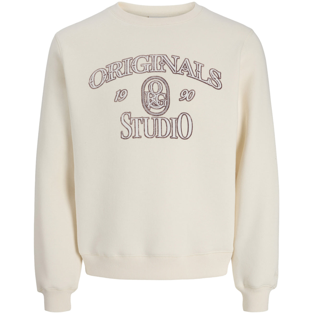 Jack & Jones Antique White Jorchamberi Typo Sweat Crew Neck Jnr
