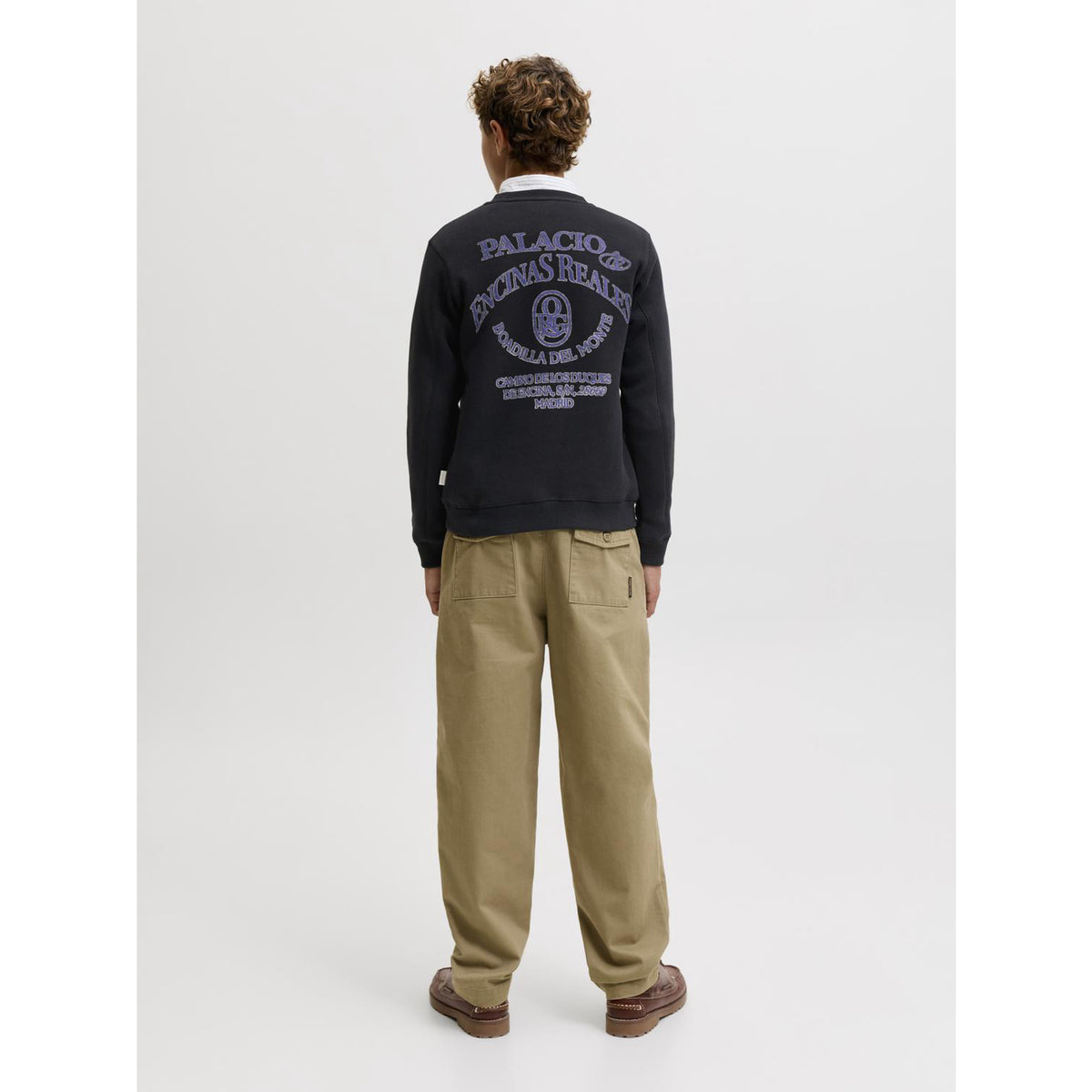 Jack & Jones Caviar Jorchamberi Typo Sweat Crew Neck Jnr