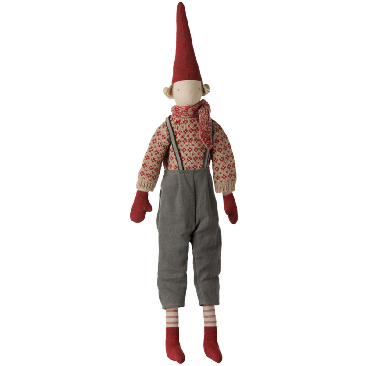 Maileg Pixy, Str. 4 - Dreng - Strikket Sweater And Tørklæde