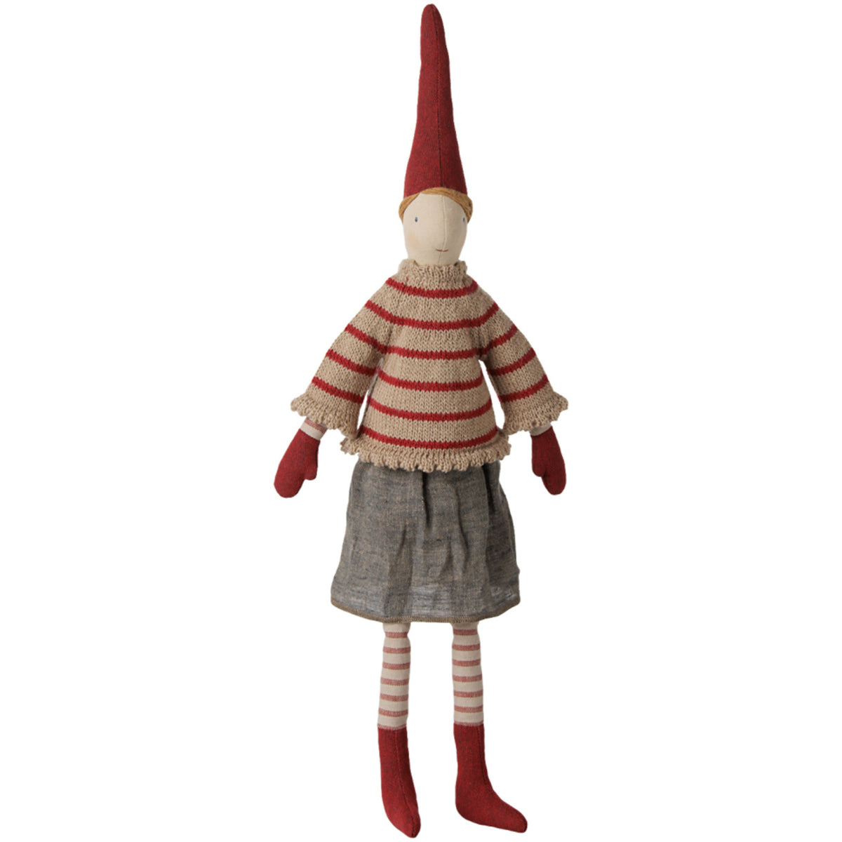 Maileg Pixy, Str. 3 - Pige - Stribet Strikket Sweater
