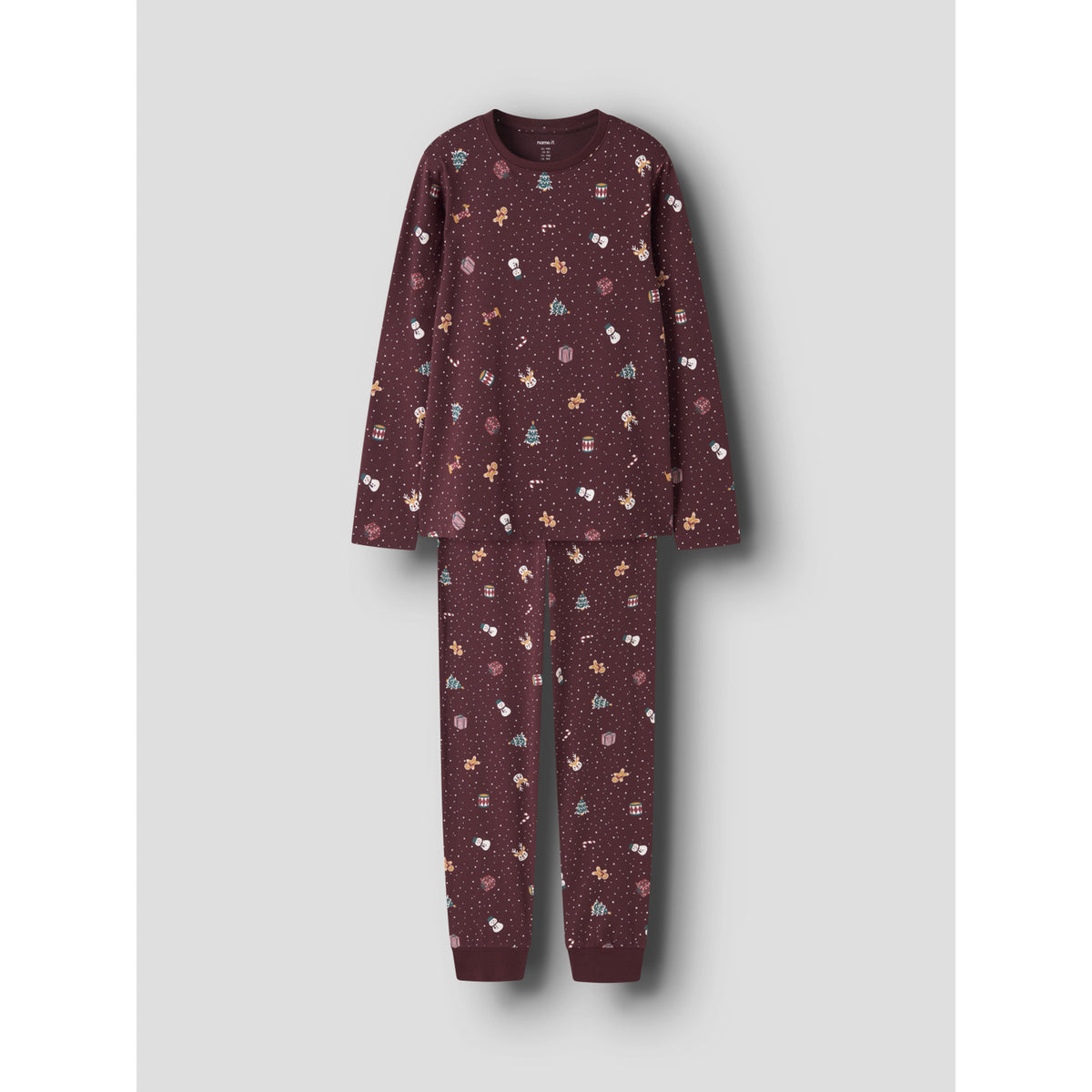 Name It Burgundy Christmas Nknvismas Ls Natsæt