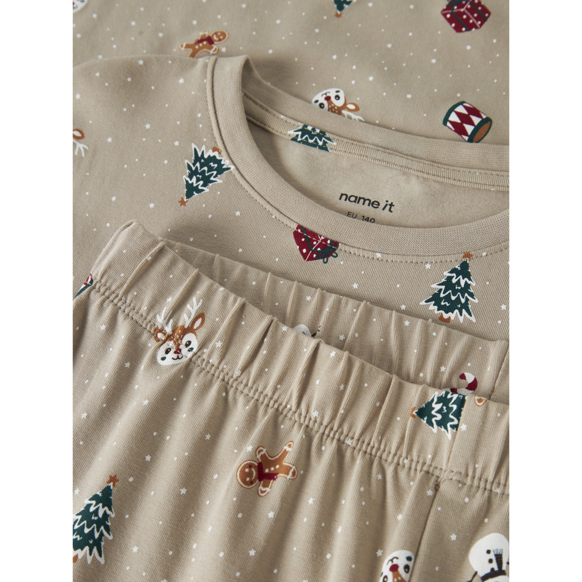 Name It Pure Cashmere Christmas Nknvismas Ls Natsæt