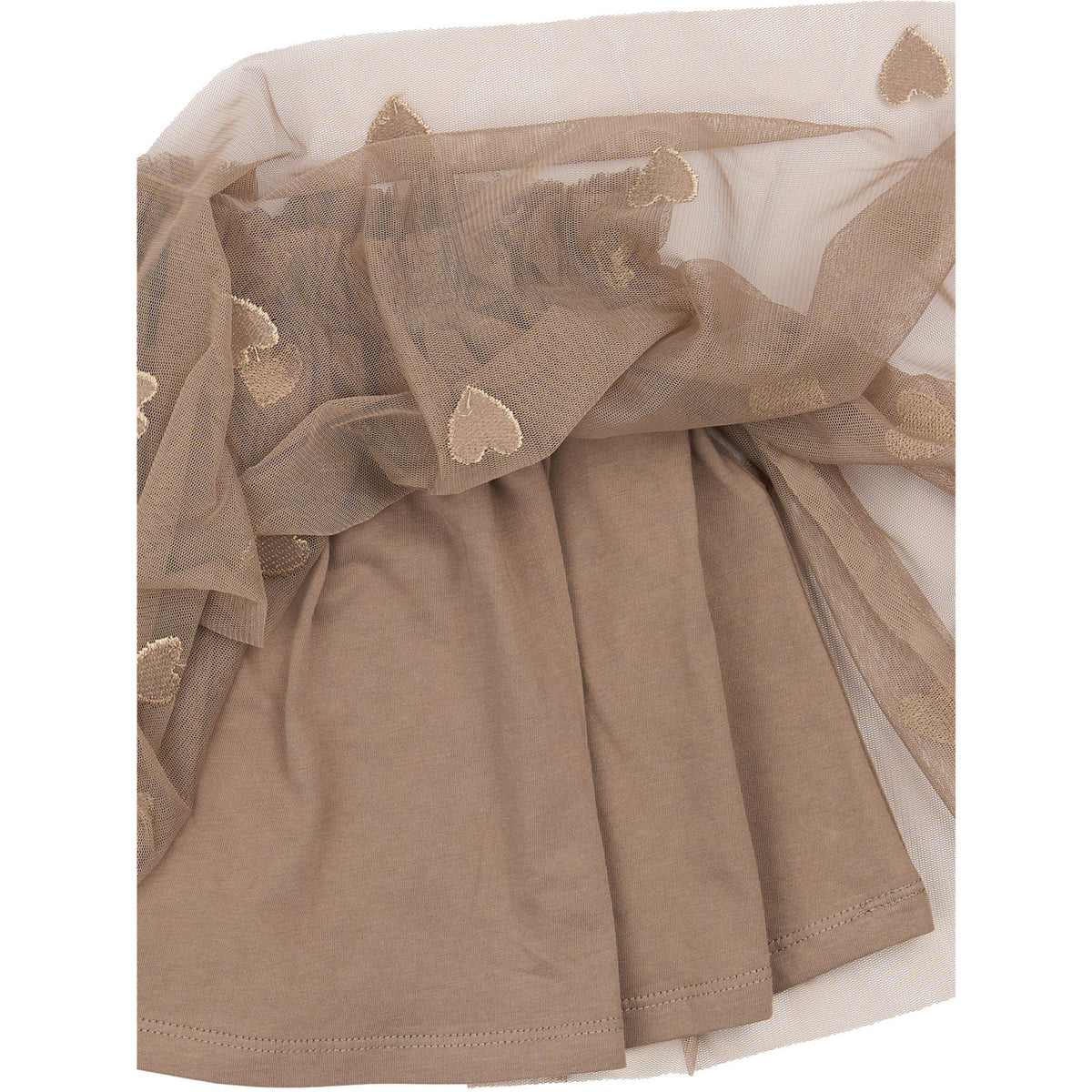 THE NEW Siblings Taupe Gray EMB TN TNSTYna Mesh Nederdel