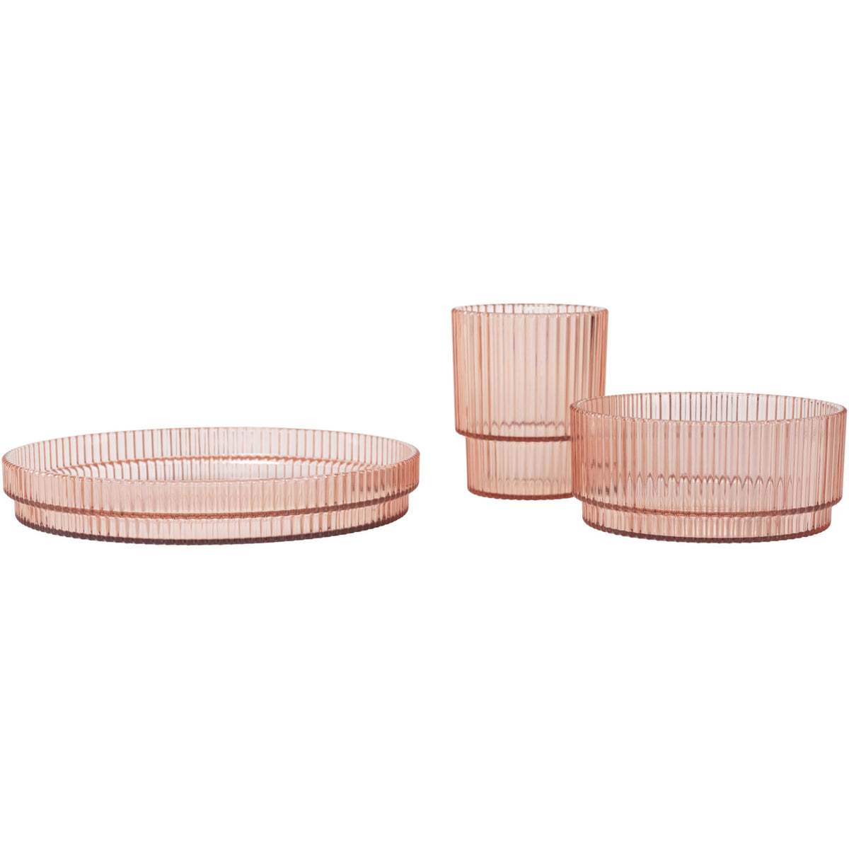 Ferm Living Blush Ripple Børne Spisesæt