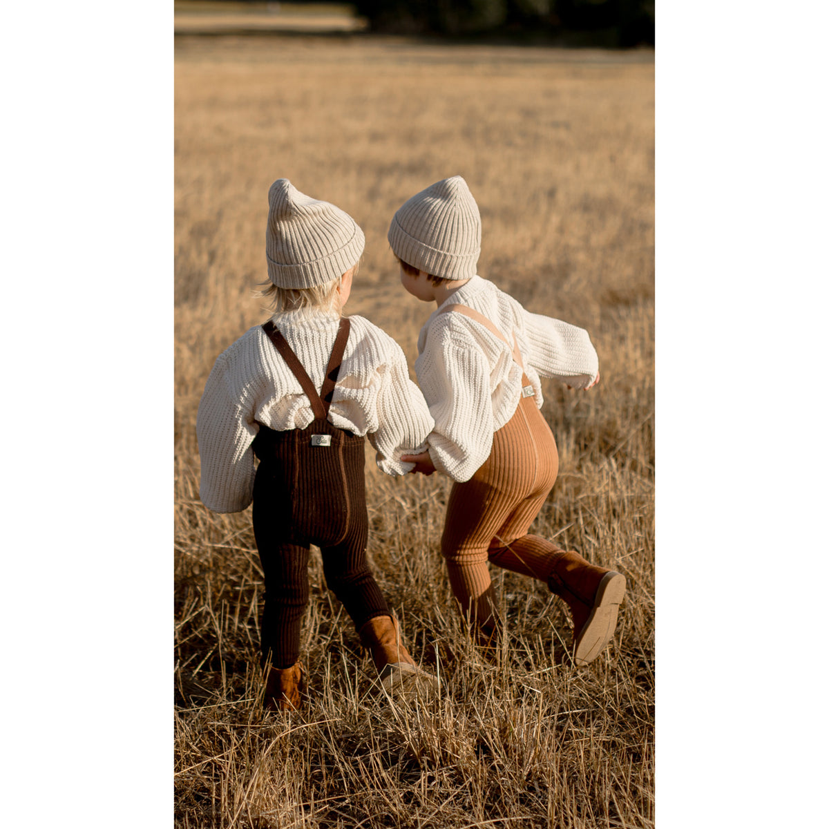 Silly Silas Wooly Footless Strømpebukser Med Braces Espresso Brown