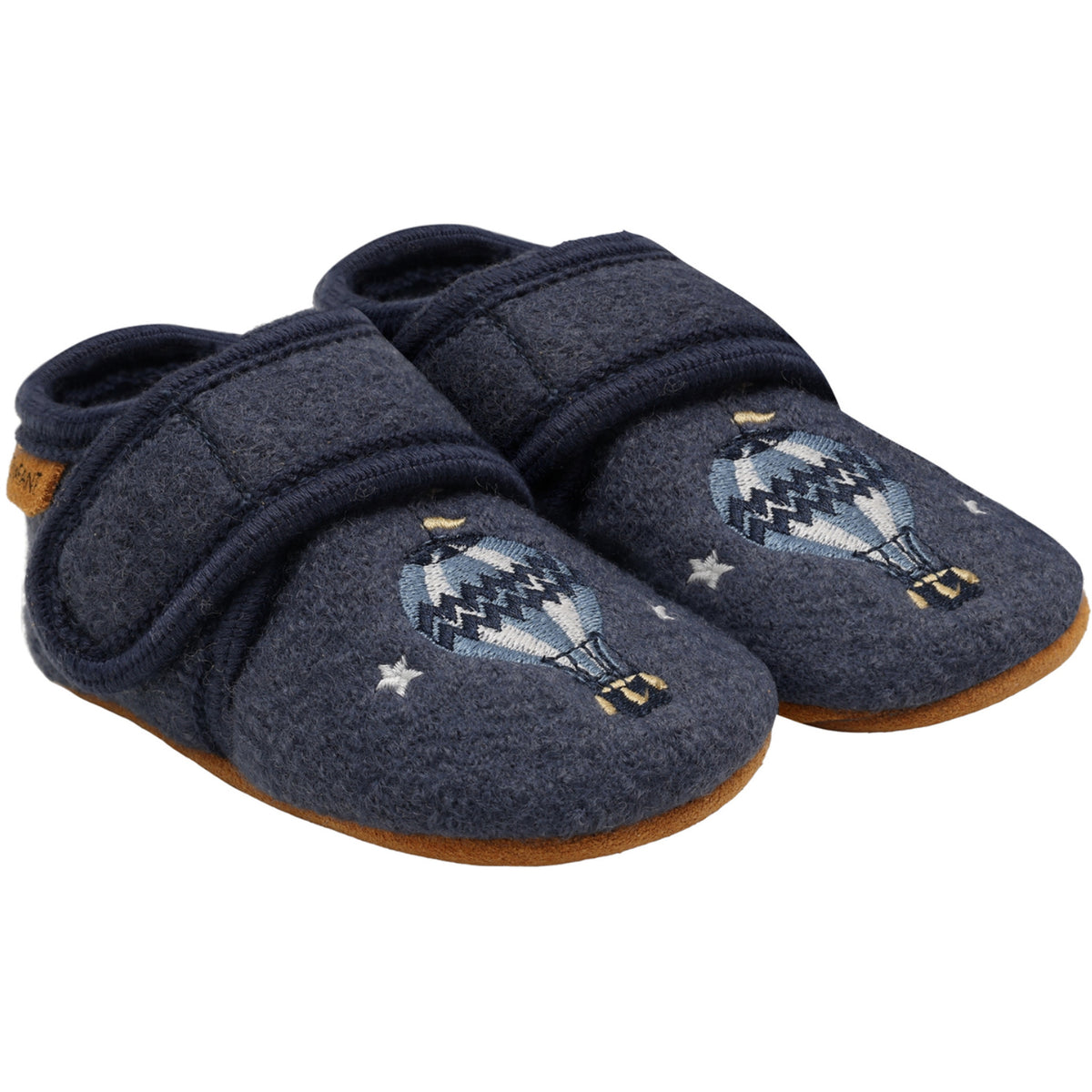 En Fant Vintage Indigo-Blue Uld Futter M/ Embroidery
