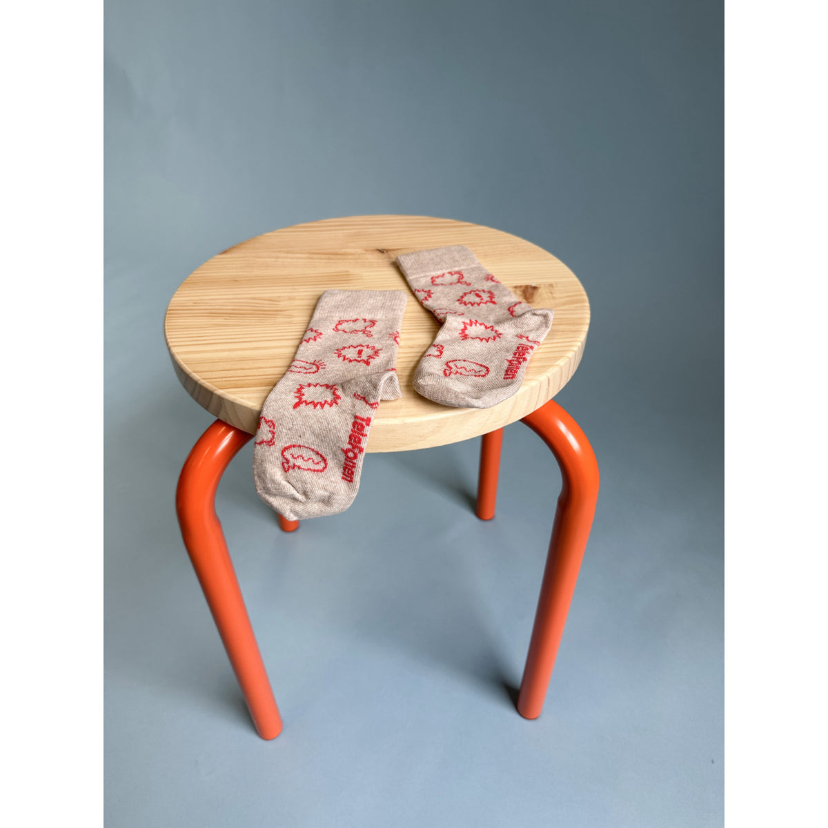 Mp Danmark x Børns Vilkår Beige Melange Phone Strømper - 2-pack
