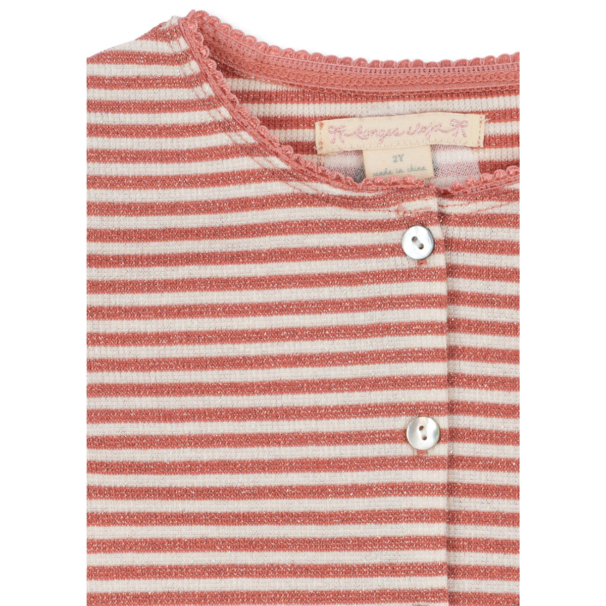 Konges Sløjd Rose Cream Stripe Roli Stripe Cardigan Ocs