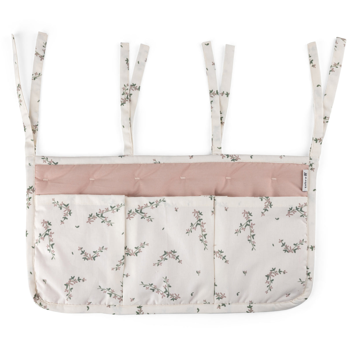 Sebra Powder Blossom 3-Pocket Nursery Organizer