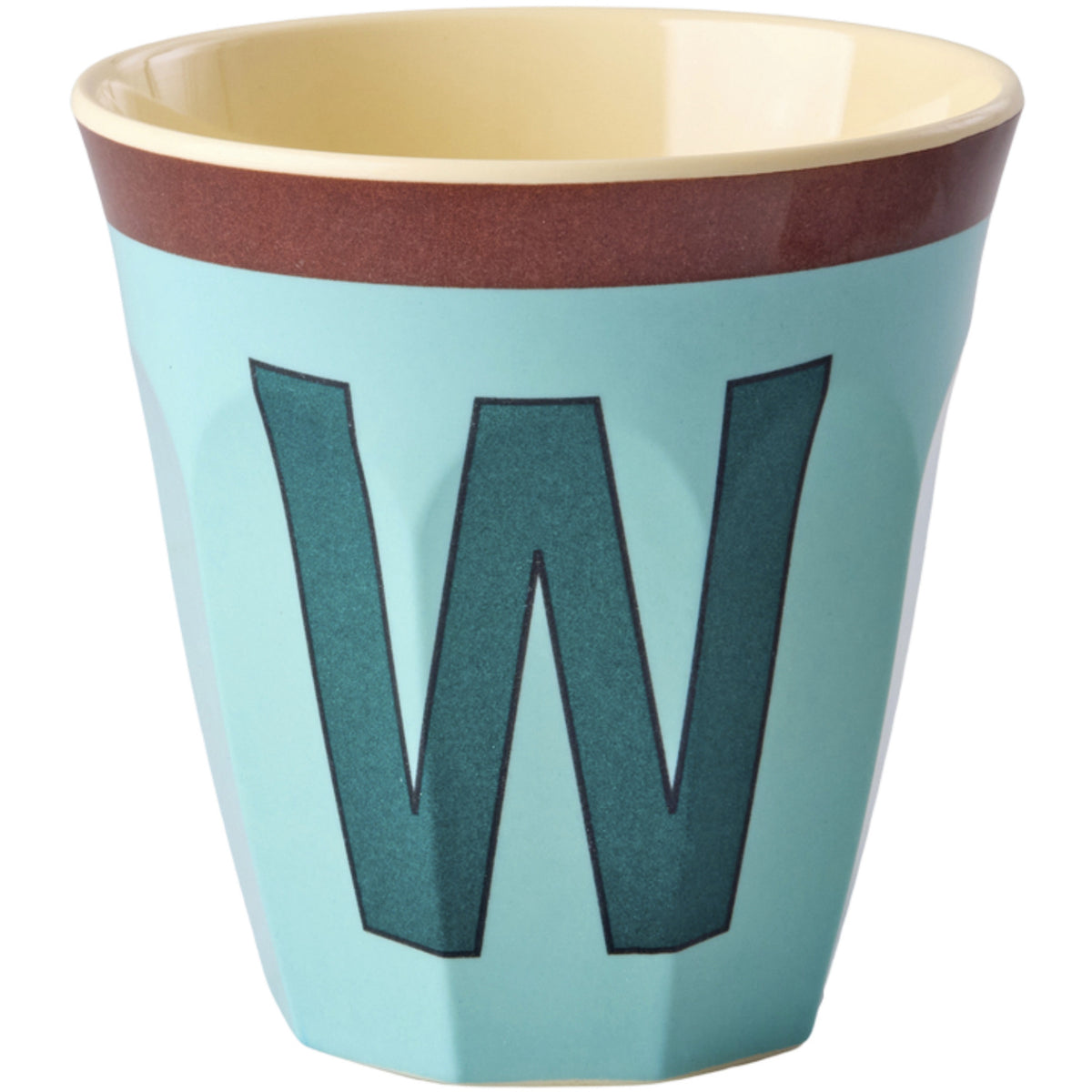 Rice Melamin Kop Med The Letter W - Vintage - Mint - Medium - 250 Ml