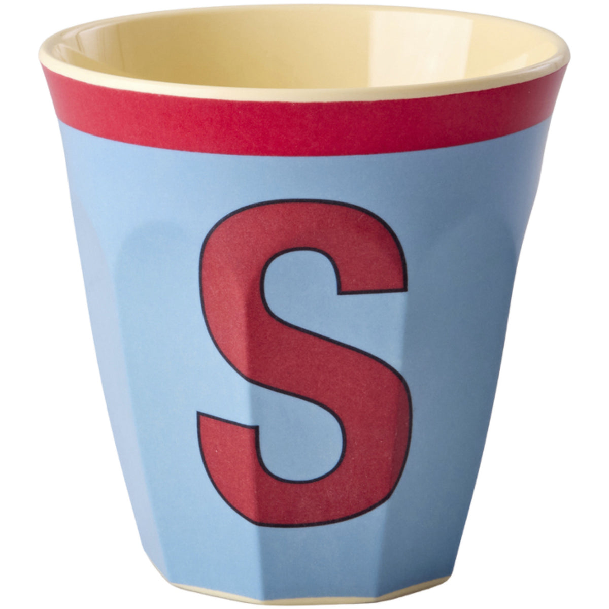 Rice Melamin Kop Med The Letter S - Vintage - Vintage Blue - Medium - 250 Ml