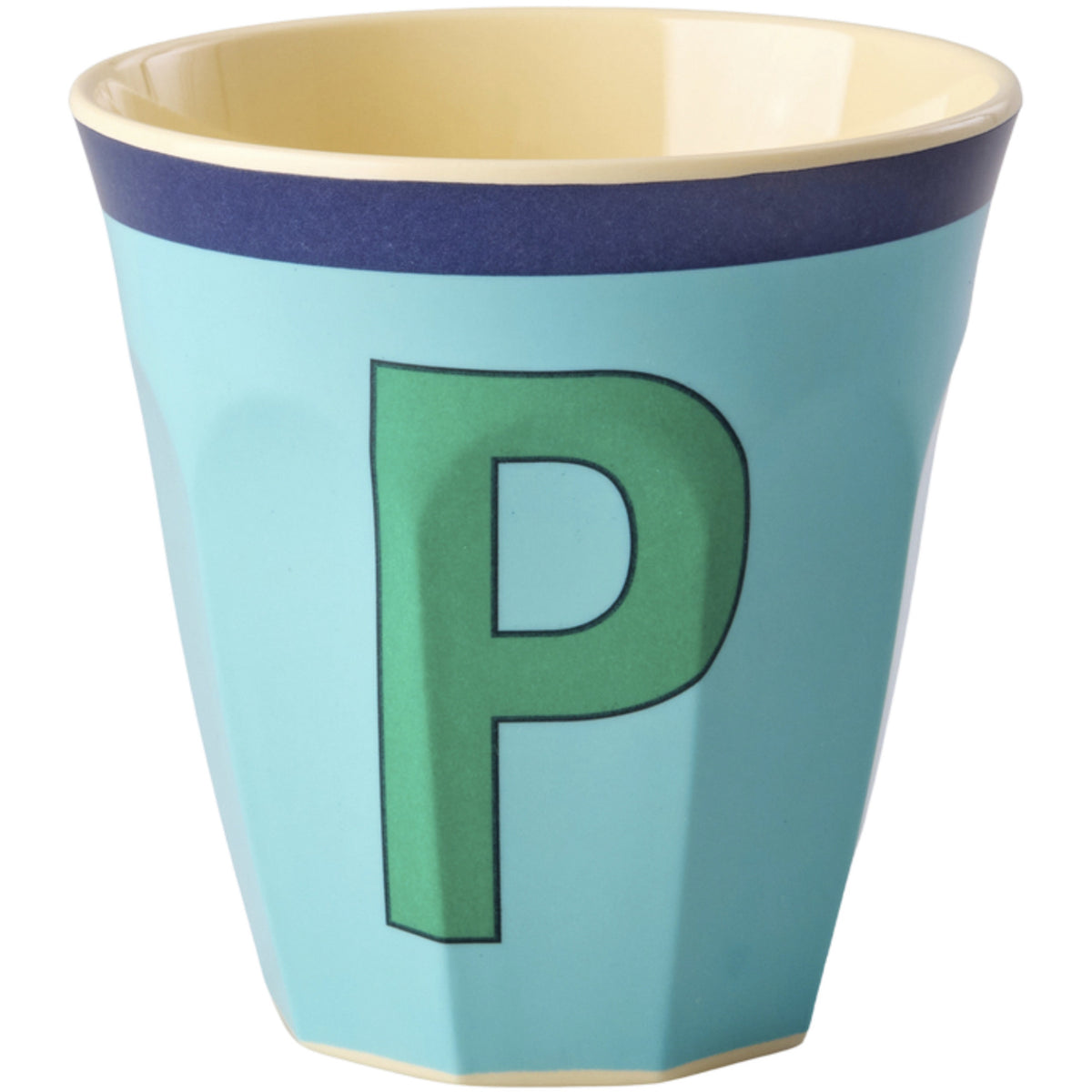 Rice Melamin Kop Med The Letter P - Vintage - Mint - Medium - 250 Ml