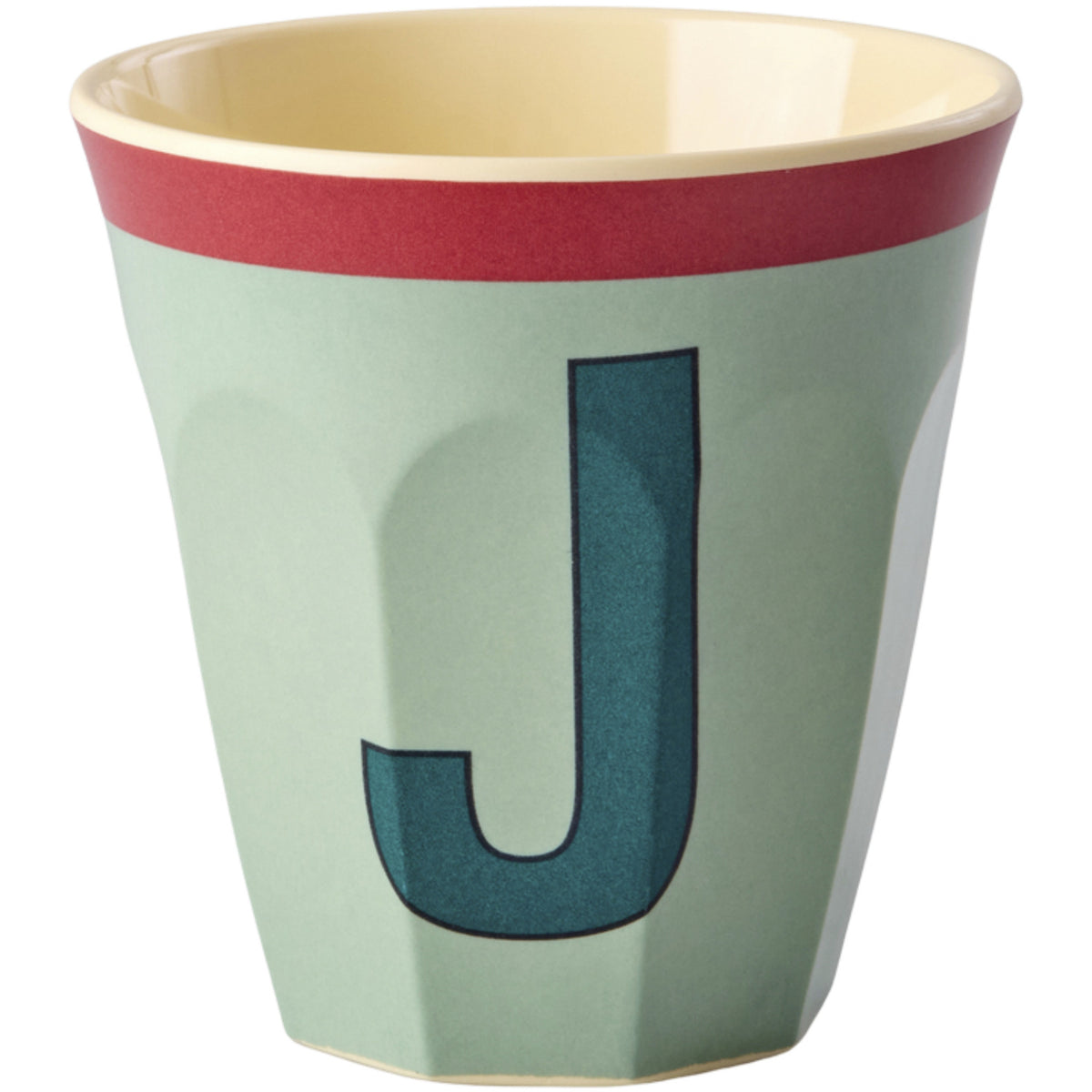 Rice Melamin Kop Med The Letter J - Vintage - Khaki - Medium - 250 Ml
