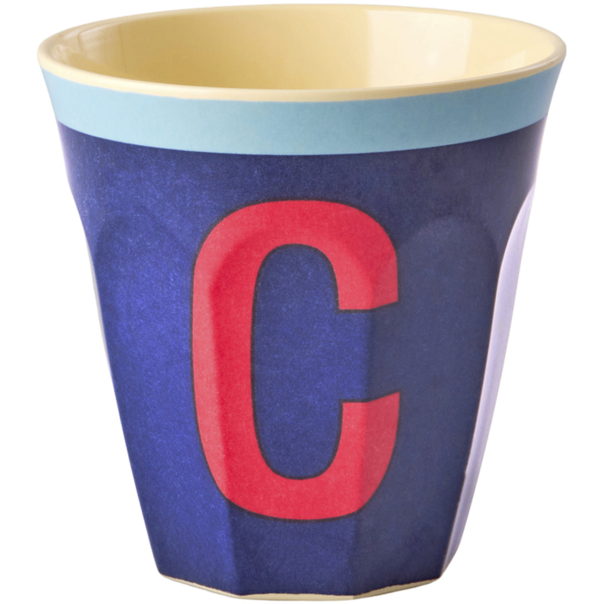 Rice Melamin Kop Med The Letter C - Vintage - Royal Blue - Medium - 250 Ml