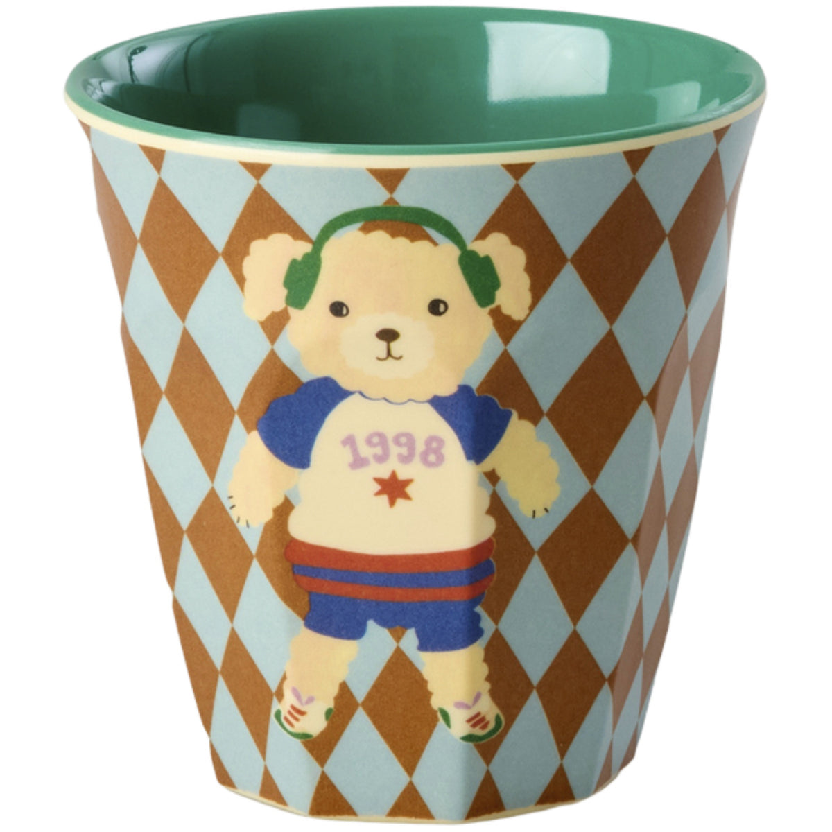 Rice Melamin Kids Kop Med Blue Musik Band Print - Small - 6 Pak - 160 Ml