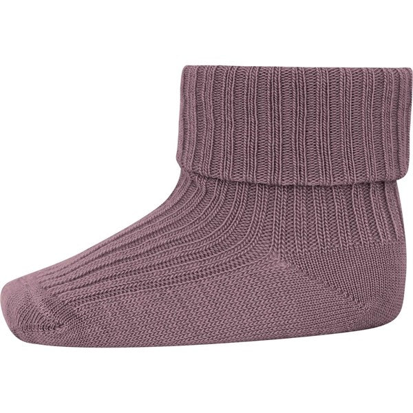 MP 589 Wool Rib Baby Strømper 33 Dark Purple Dove