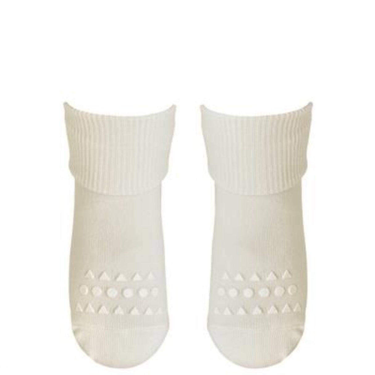 Gobabygo Off White Non Slip Strømper Organic Bomuld