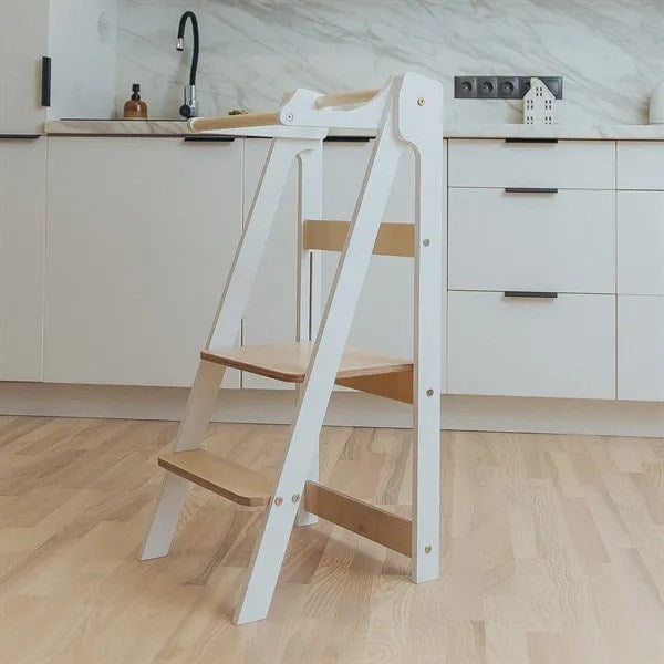 Duck Woodworks Foldbart Læringstårn White