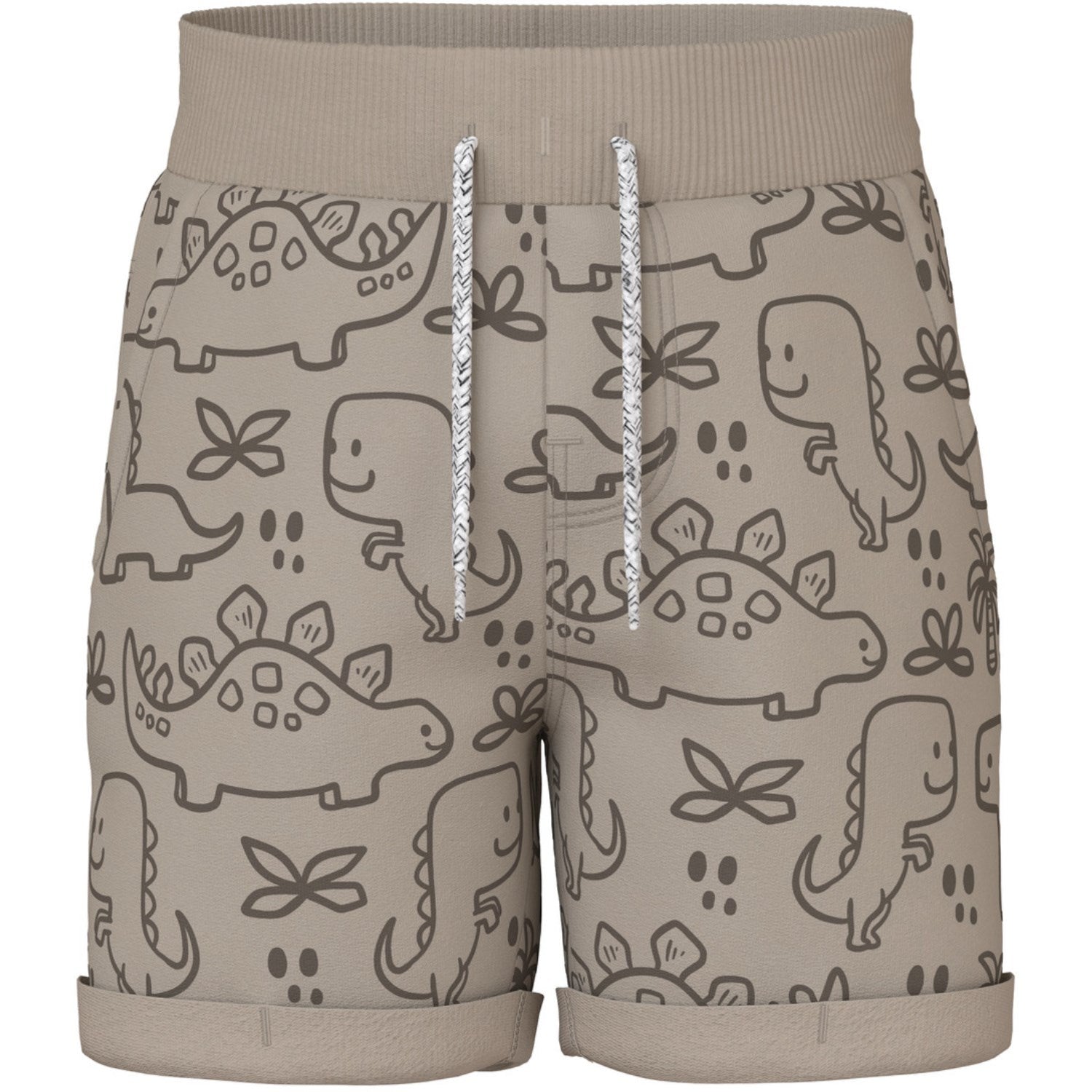 Name It Pure Cashmere Outline Dinosaurs Vermo Aop Lange Sweat Shorts Noos
