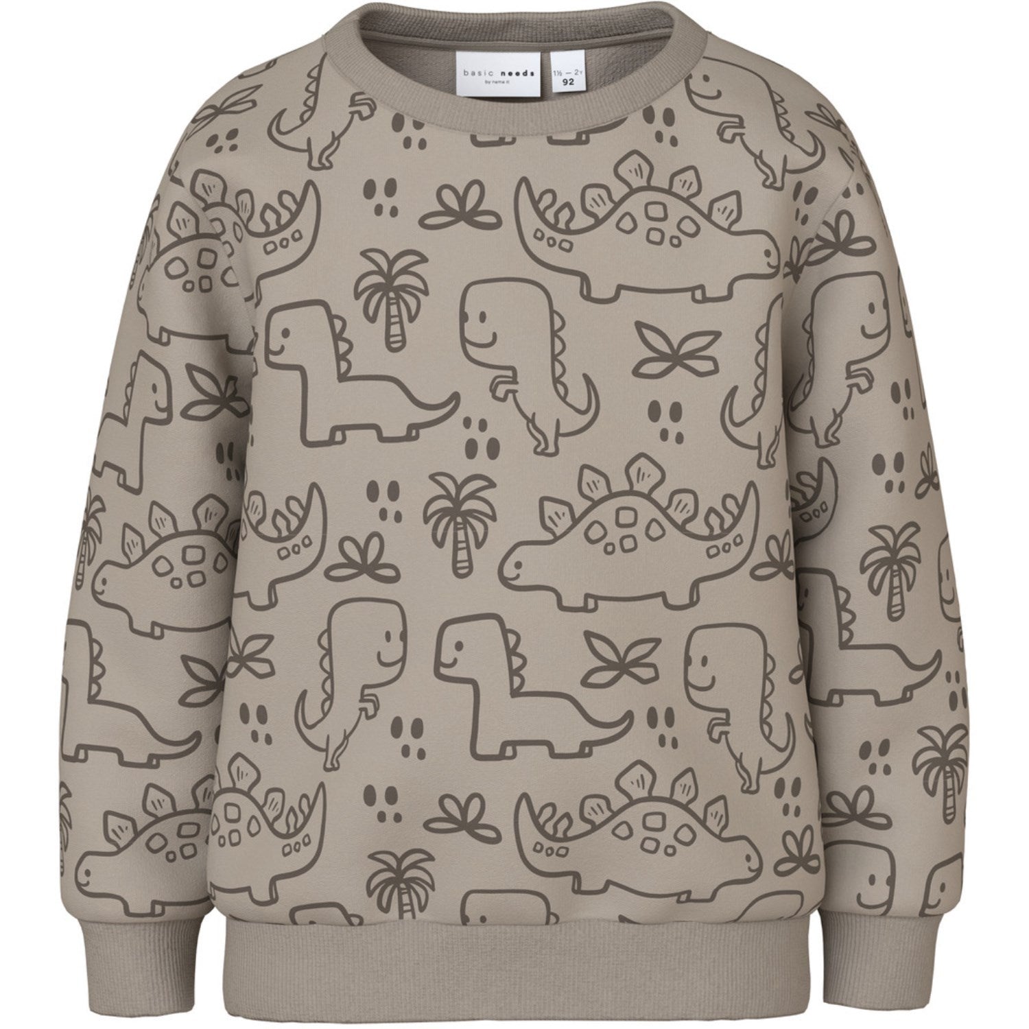 Name It Pure Cashmere Outline Dinosaurs Vermo Aop Løs Sweatshirt