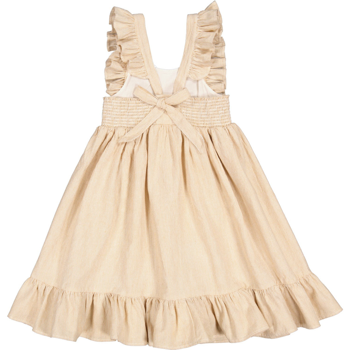 MarMar Fine Cotton Dijon Stripe Danita Frill Kjole