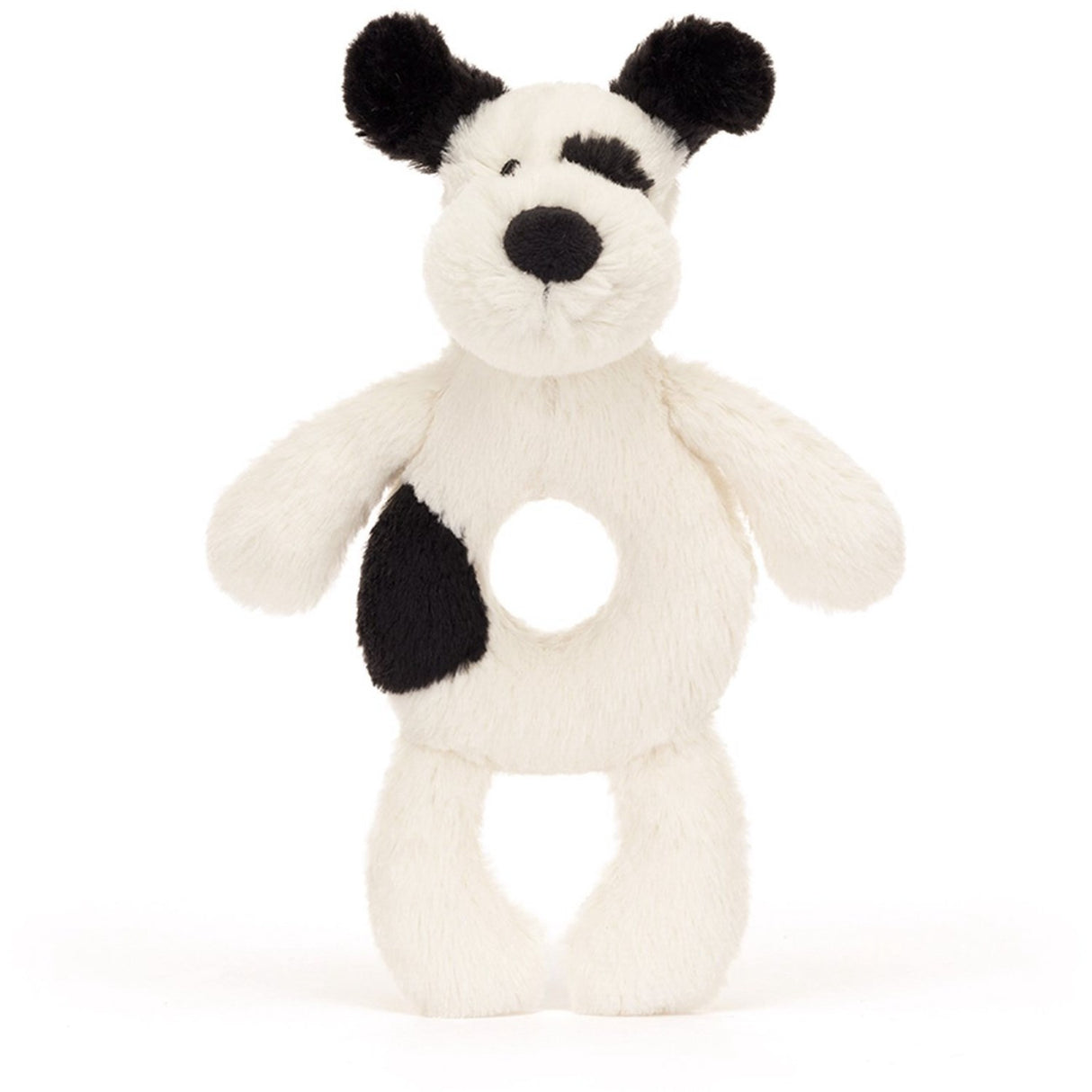 Jellycat Bashful Black & Cream Hvalp Ring Rangle