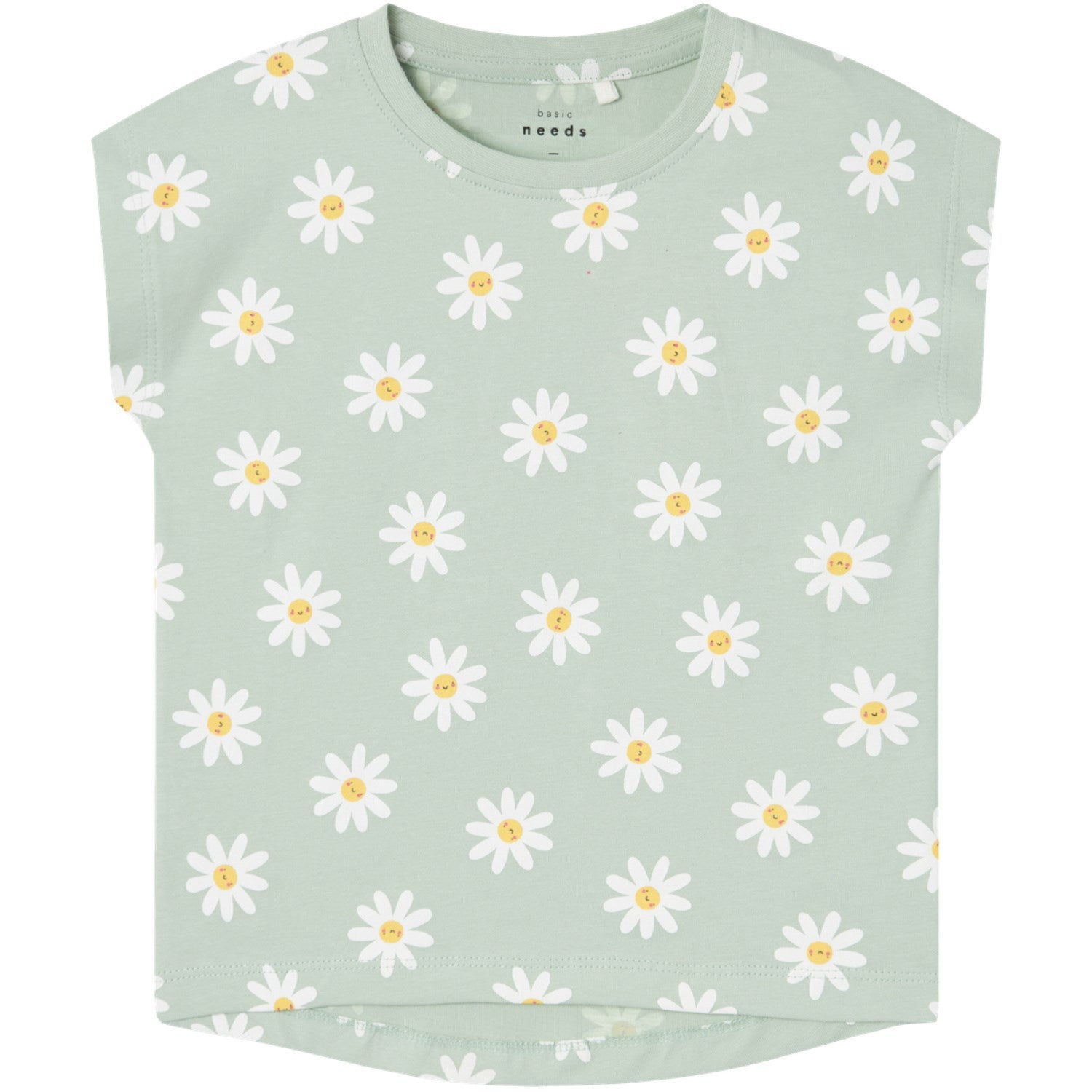 Name It Silt Green Daisy Flowers Vigga T-Shirt