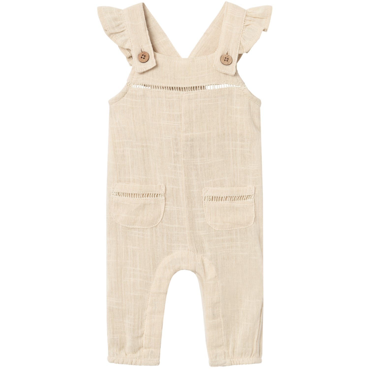 Lil'Atelier Bleached Sand Halla Løs Overall