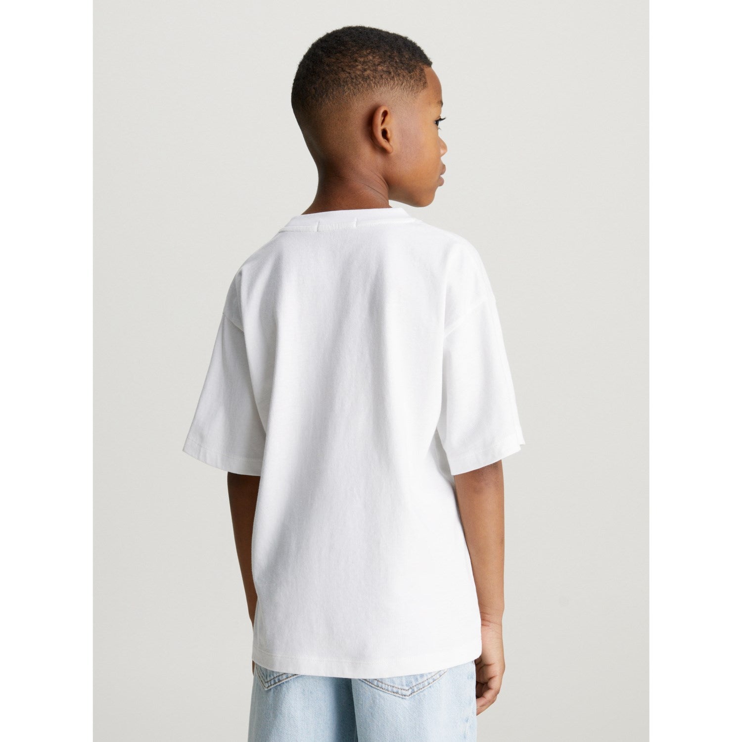 Calvin Klein Layered Graphic Relaxed T-Shirt Bright White 4