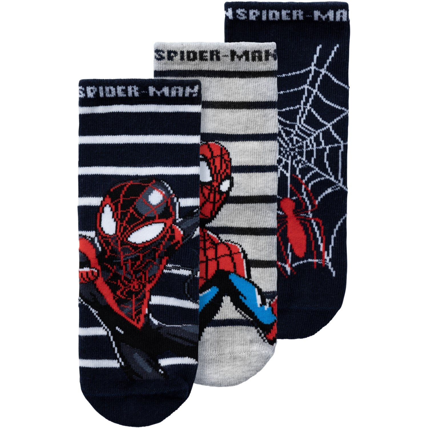 Name It Dark Sapphire Muksi Spiderman Socks 3-pack