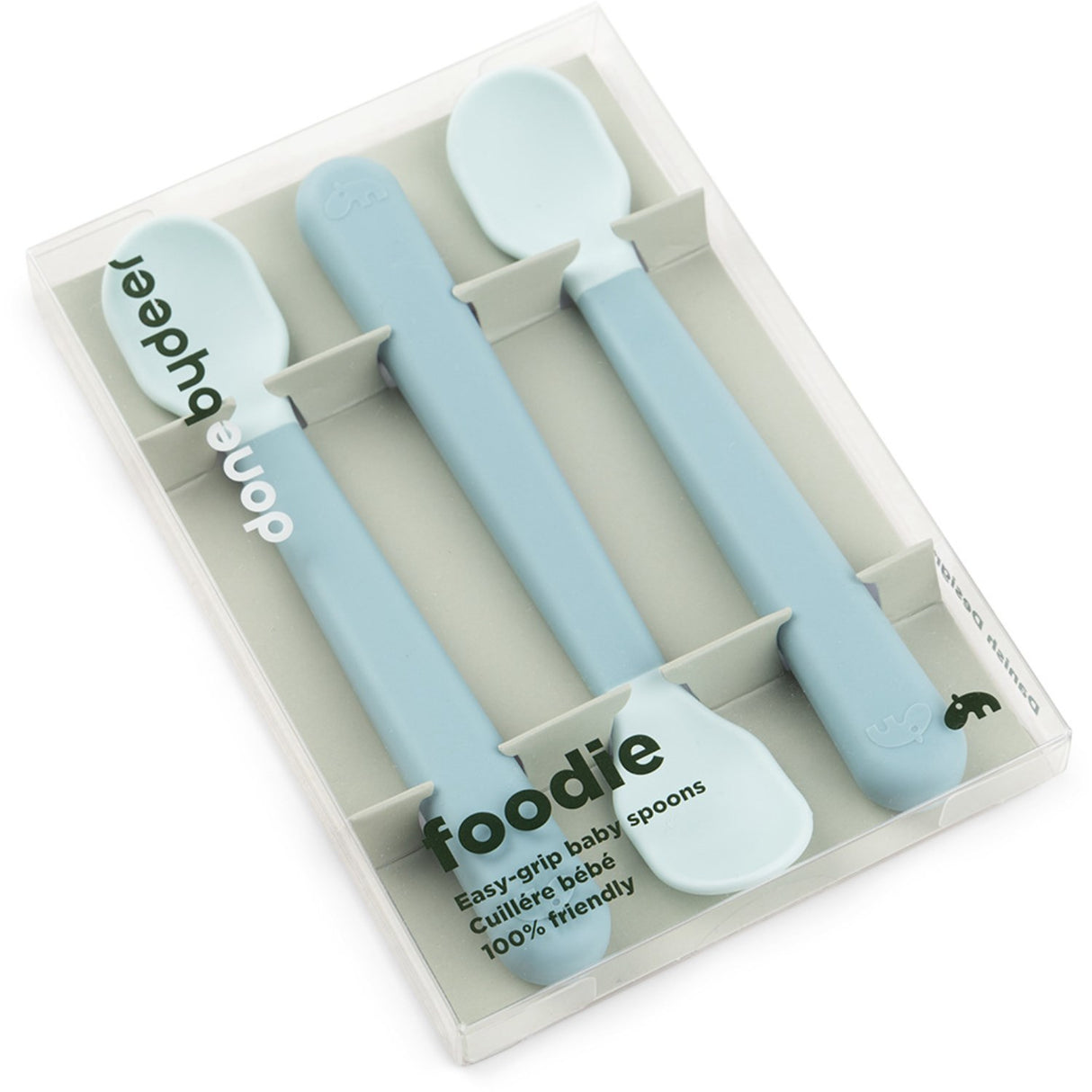 DonebyDeer Foodie Easy-Grip Babyske 3-Pak Blå