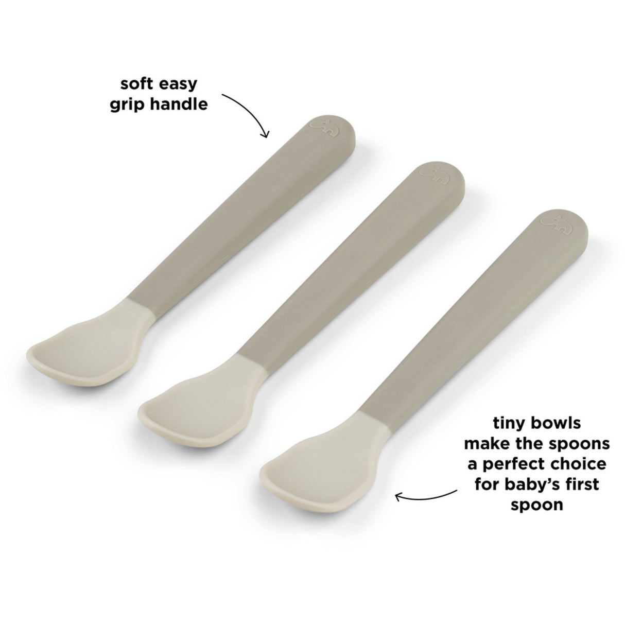 DonebyDeer Foodie Easy-Grip Babyske 3-Pak Sand