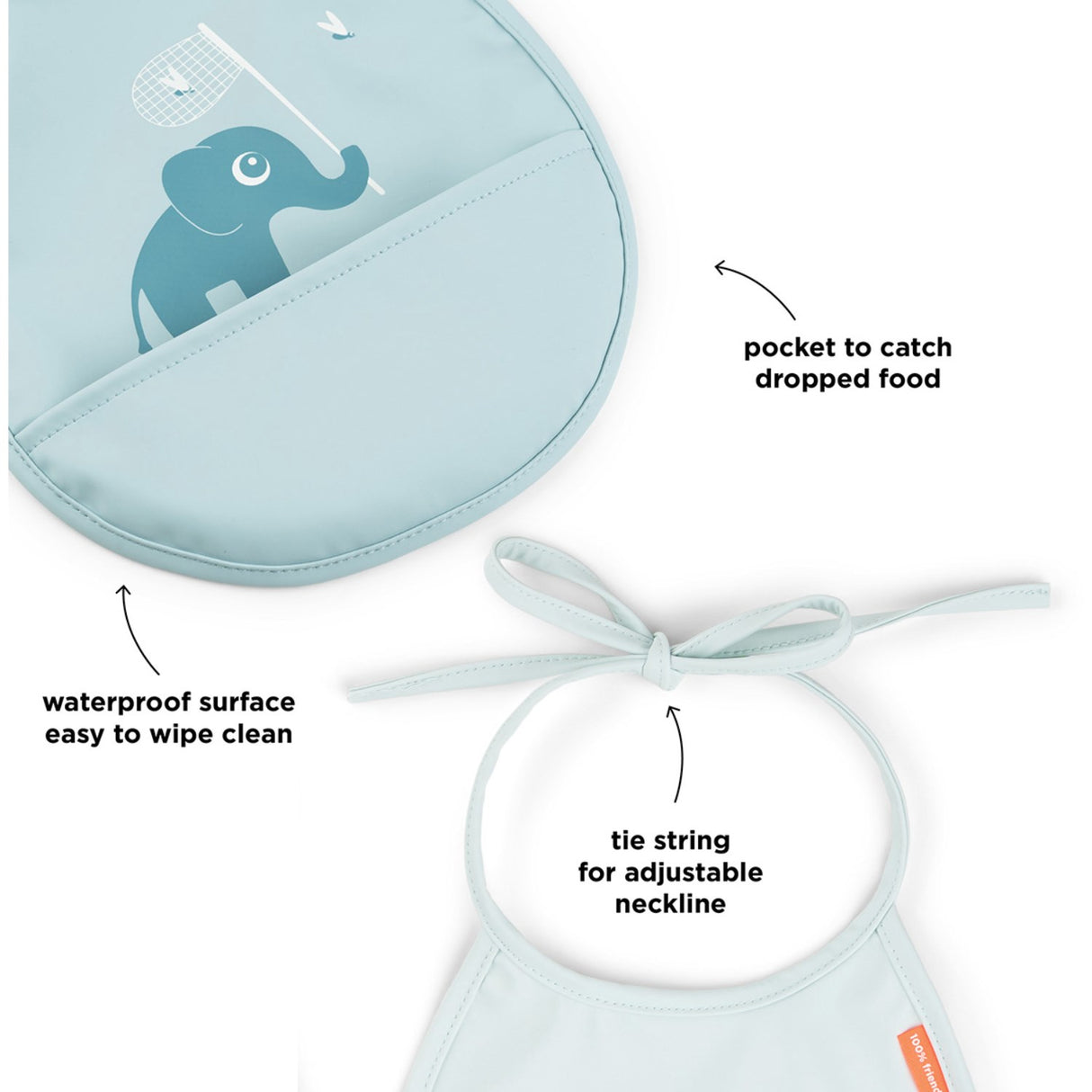 DonebyDeer Mini Hagesmæk M/Lomme 2 Stk. Elphee Blå