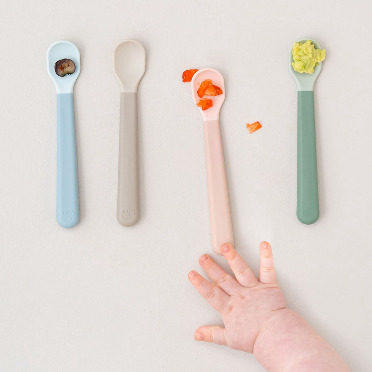 DonebyDeer Foodie Easy-Grip Babyske 3-Pak Grøn