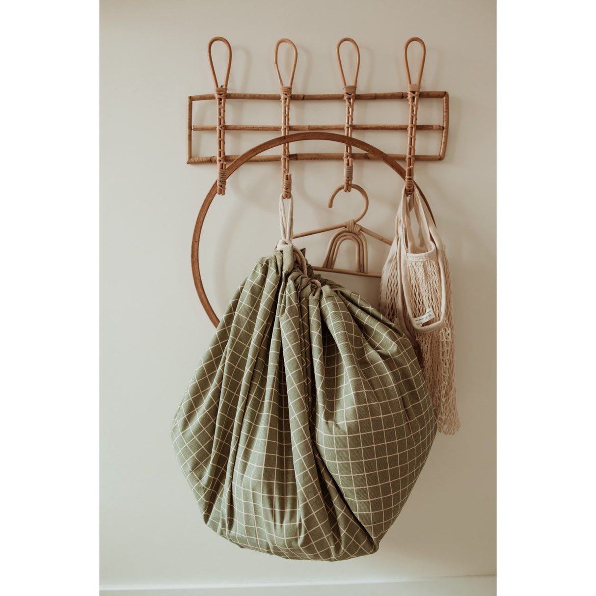 Play&Go Organic Grid Green 2-in-1 Playmat