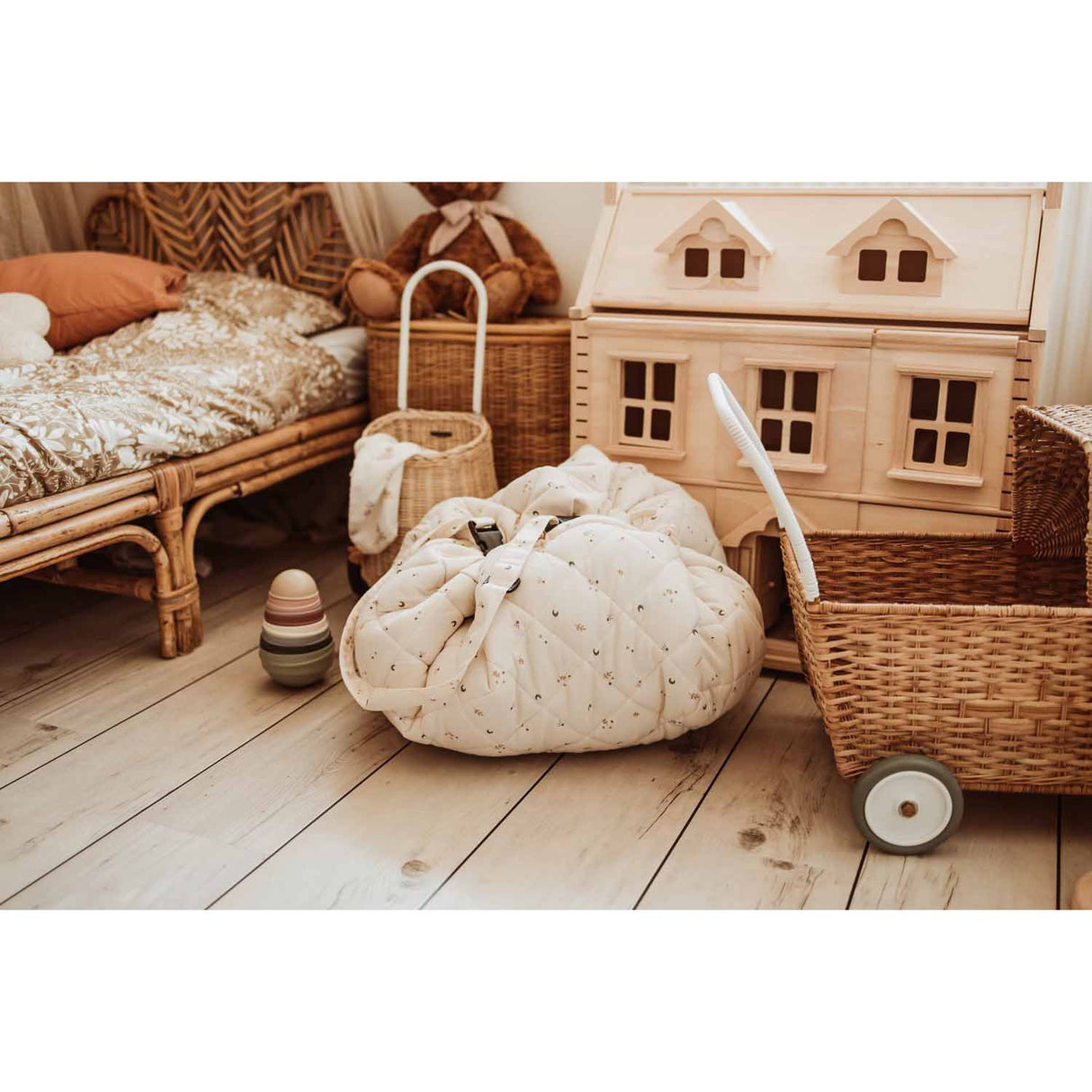 Play&Go Soft Organic Moon 2-in-1 Legetæppe