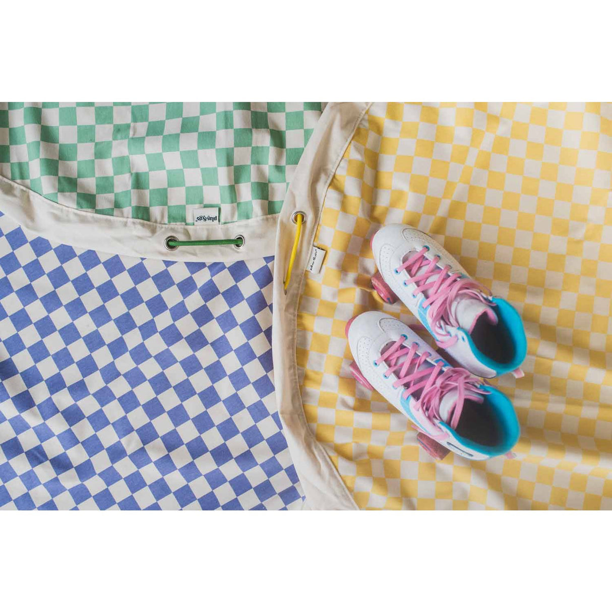 Play&Go Vichy Green 2-in-1 Legetæppe