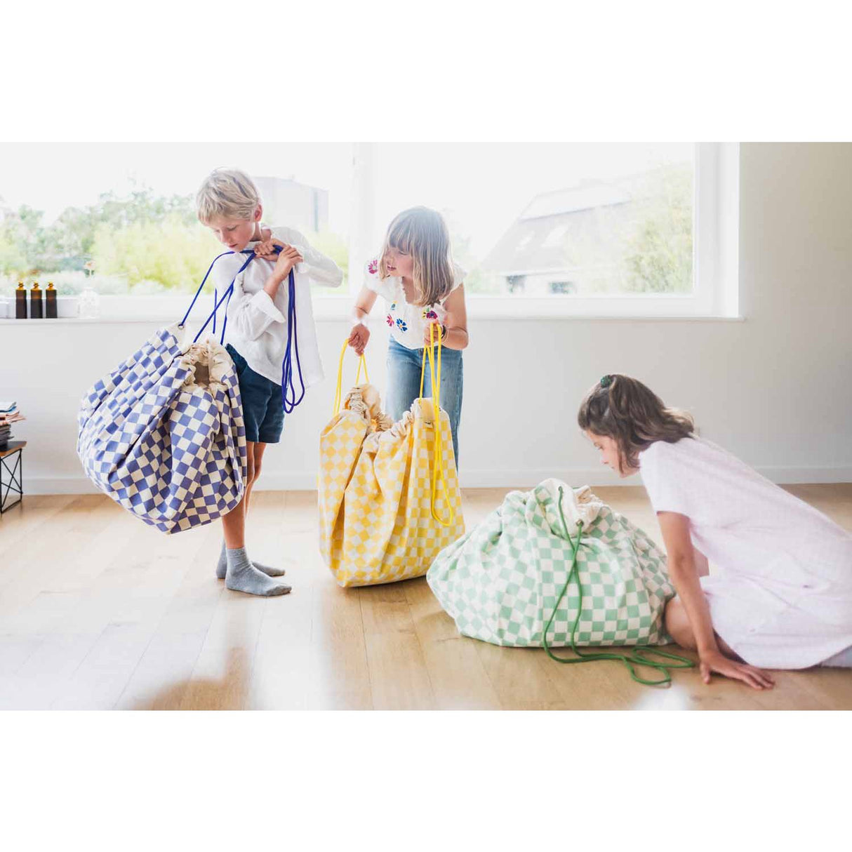 Play&Go Vichy Purple 2-in-1 Legetæppe