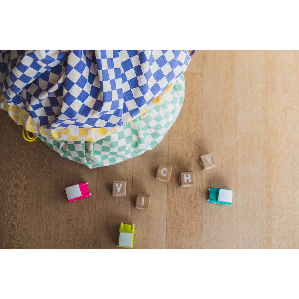 Play&Go Vichy Purple 2-in-1 Legetæppe