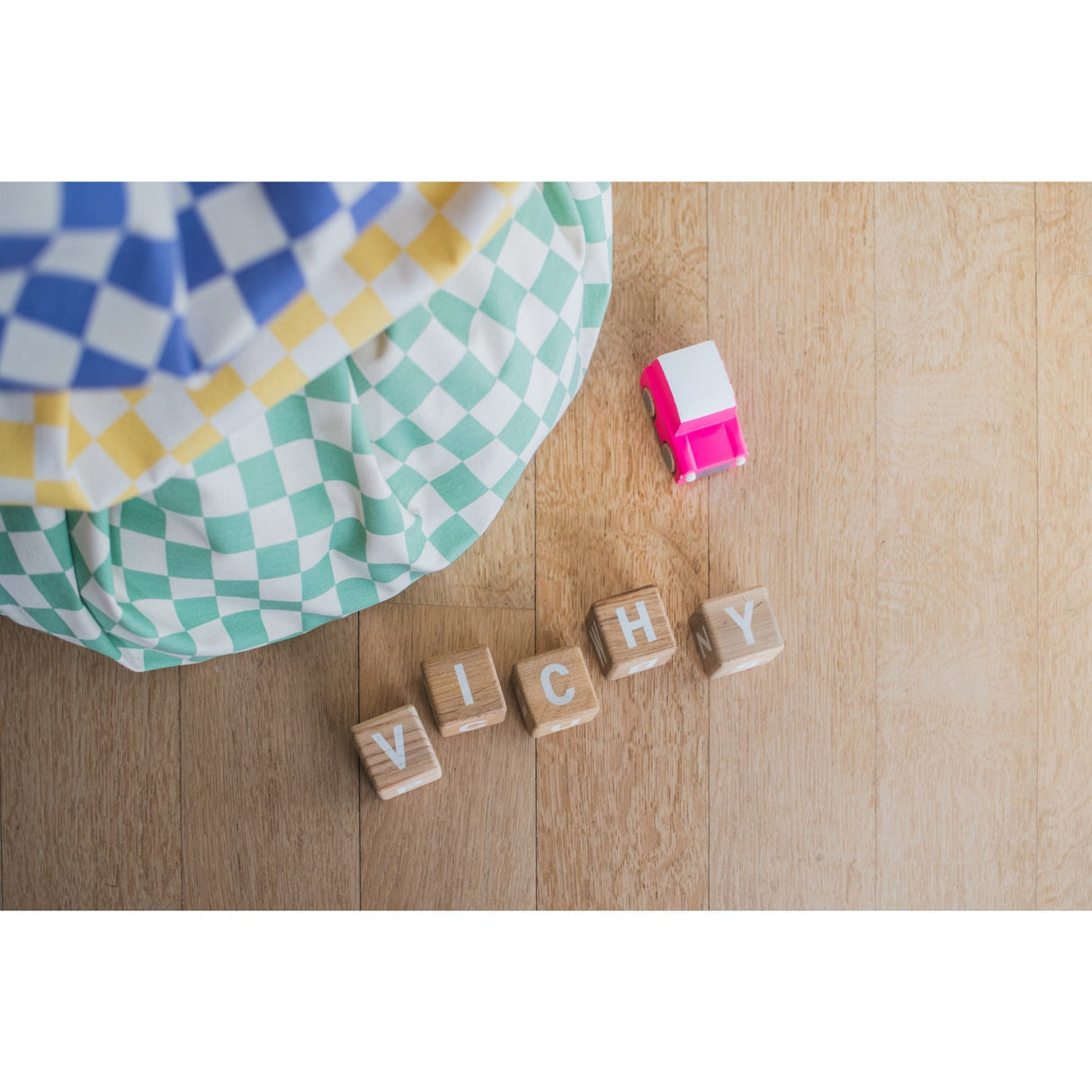 Play&Go Vichy Purple 2-in-1 Legetæppe