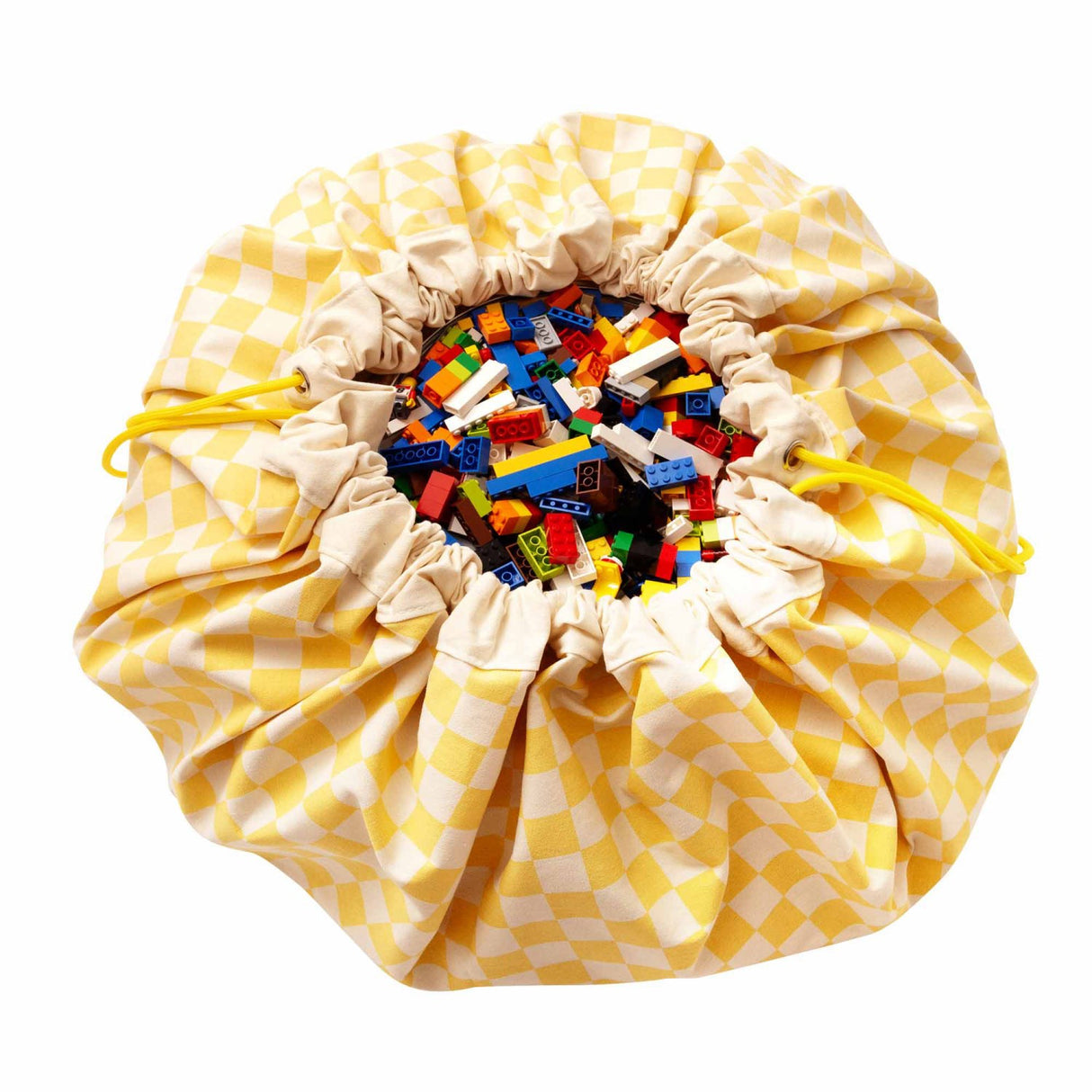 Play&Go Vichy Yellow 2-in-1 Legetæppe