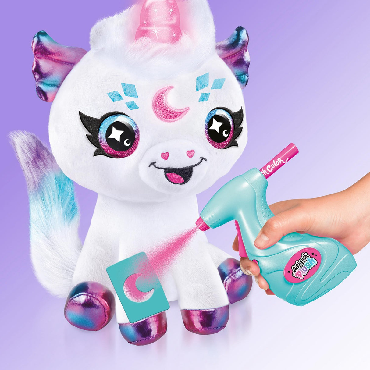 Airbrush Plush Cosmic Unicorn