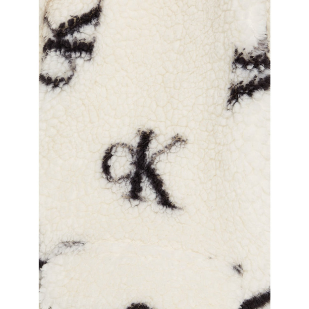 Calvin Klein Monogram Aop Ivory Teddy Aop Coat