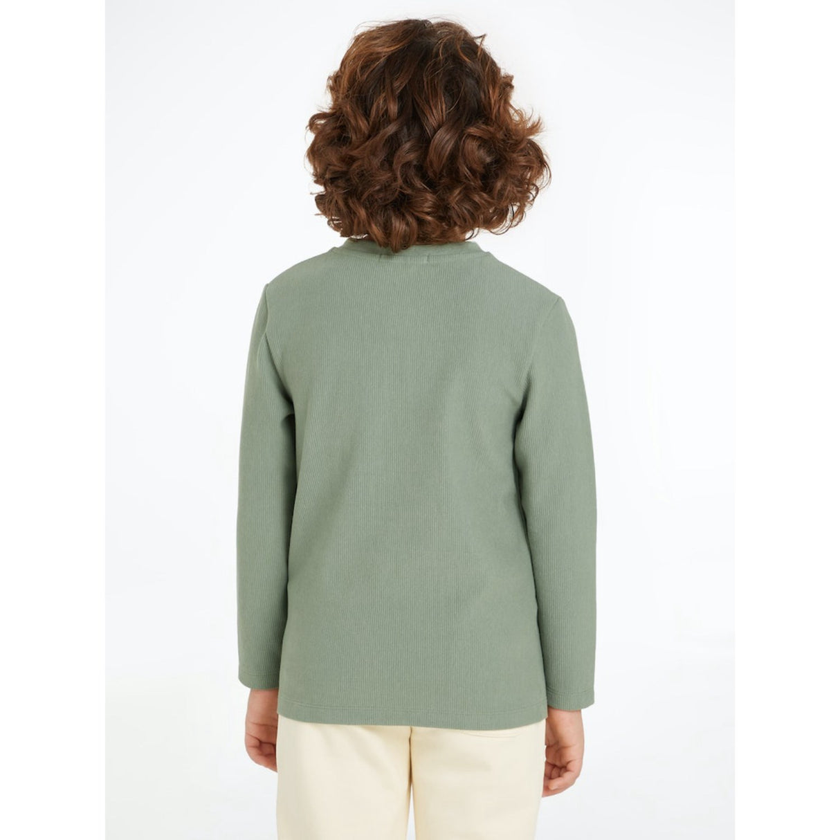 Calvin Klein Meteor Green Ottoman Mono Lwk Bluse